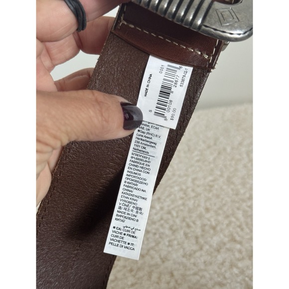 Banana Republic Heritage Wide Brown Western Concho Belt Leather Small - Picture 6 of 10